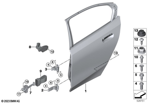 Door, Rear for 2023 BMW M5 #0