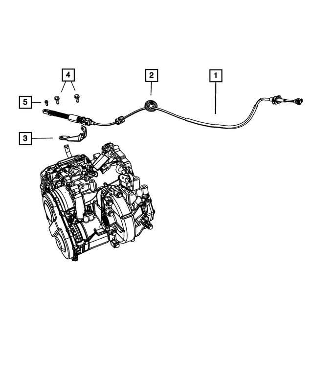 4880207AH - 62TE; 6-Speed; Automatic Transaxle: Gearshift Control Cable for Mopar Image