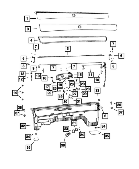 Pickup Box and Fuel Filler Door for 2026 Ram 2500 #1