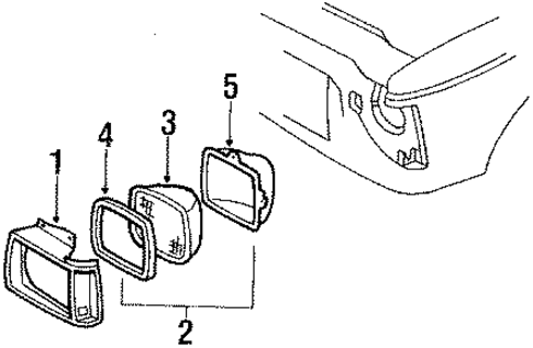 Headlamp Components for 1990 GMC S15 #0