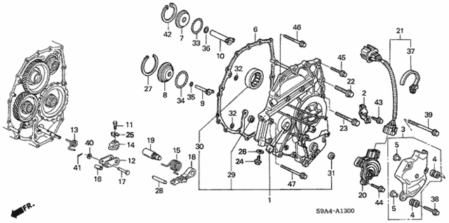 AT Left Side Cover (5AT) for 2005 Honda CR-V #0