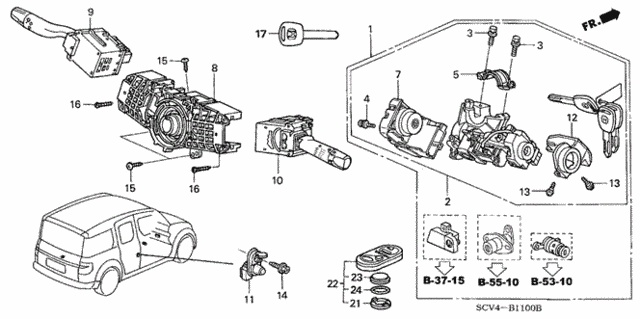 Combination Switch for 2005 Honda Element #0
