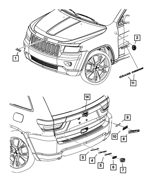 Nameplates for 2014 Jeep Grand Cherokee #0