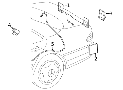 Antenna & Radio for 1998 Mercedes-Benz E430 #0