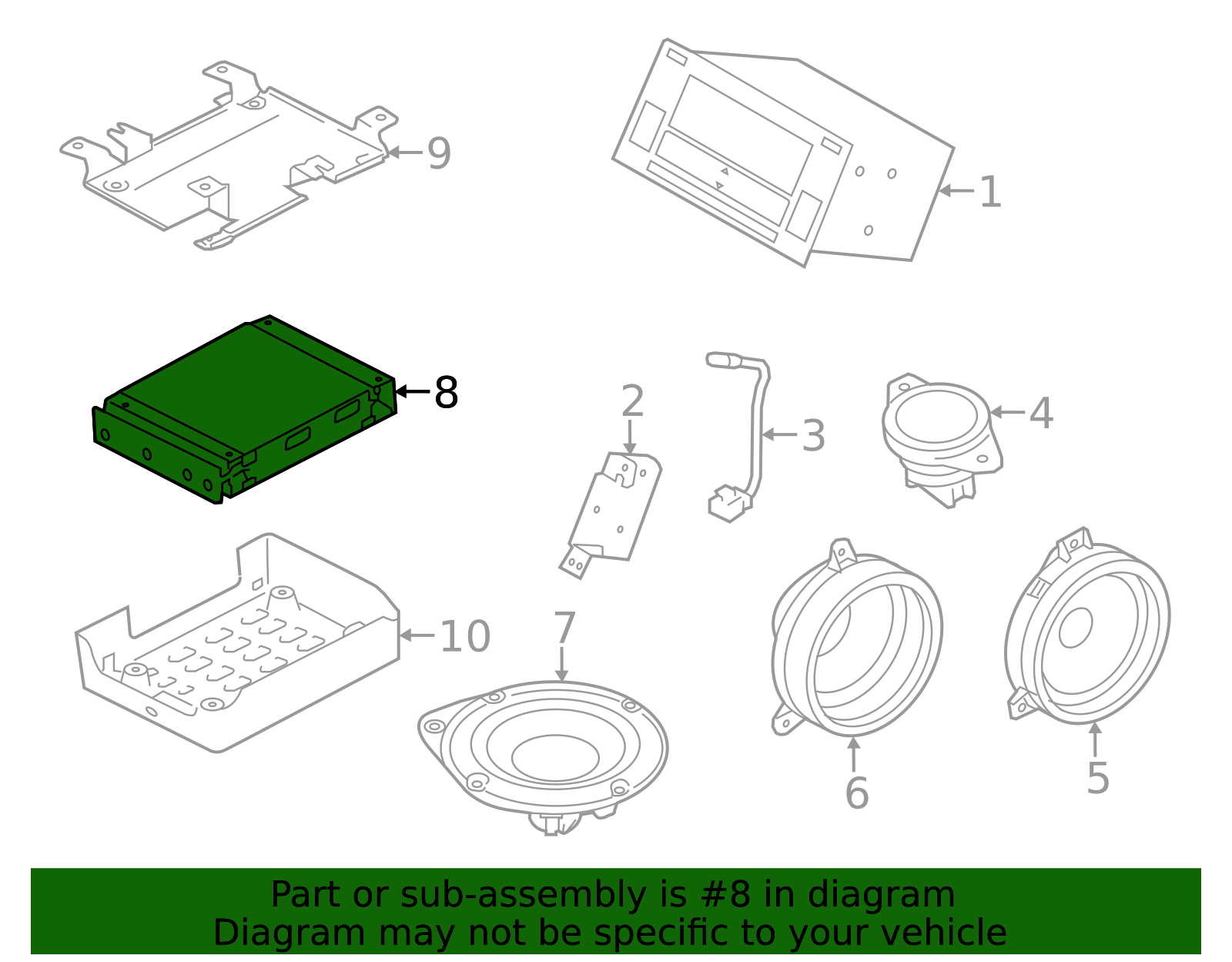 2017-2018 Subaru Amplifier 86221VA030 | Subaru Online Parts