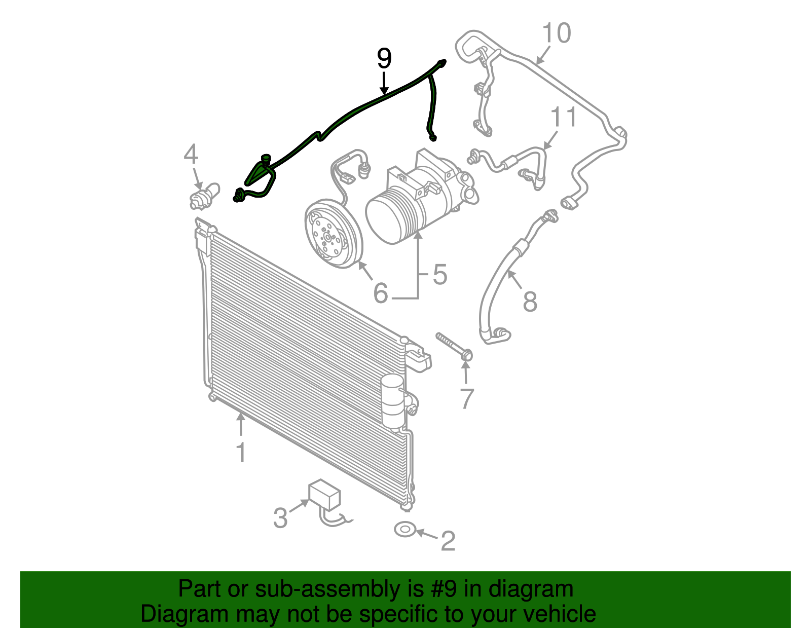 Discharge Line - Nissan (92440-9BT0B)