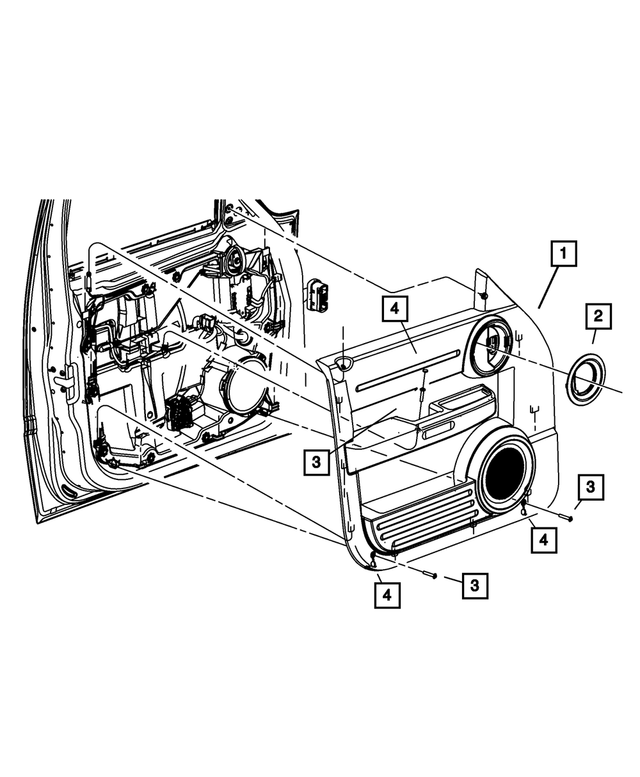 5KF451J8AF - Interior Trim: Front Door Trim Panel, Left for Mopar Image