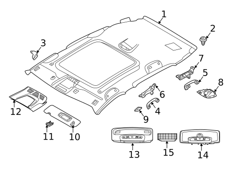Interior Trim - Roof for 2019 BMW X2 #0