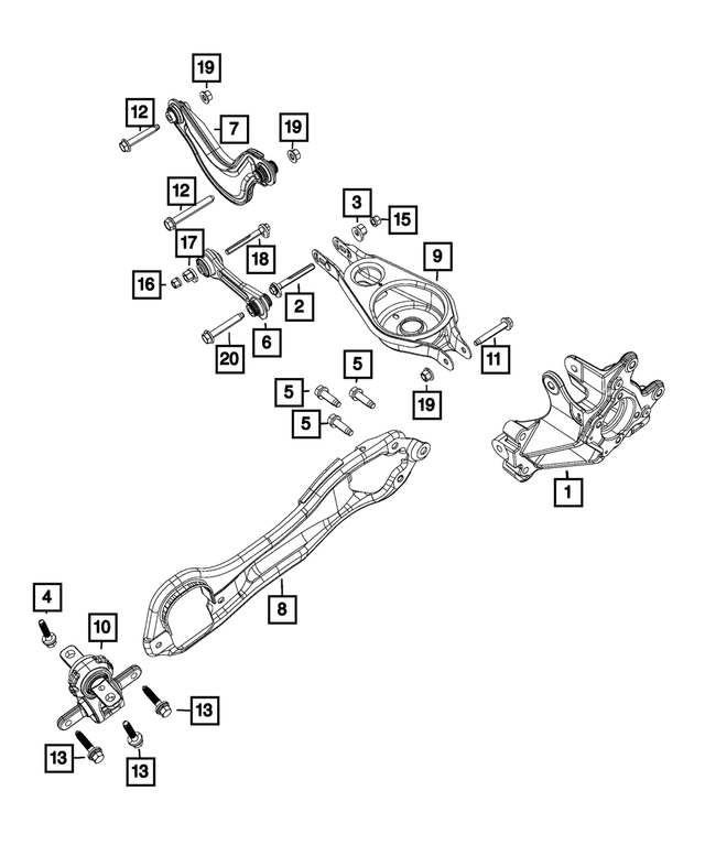 6511397AA - Rear Suspension: Hex Head Nut And Retainer for Mopar Image image