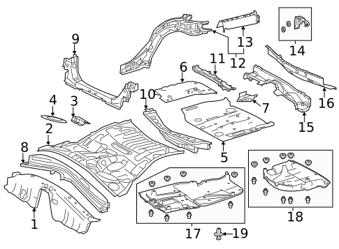 Rear Floor & Rails for 2016 Lexus IS200t #0