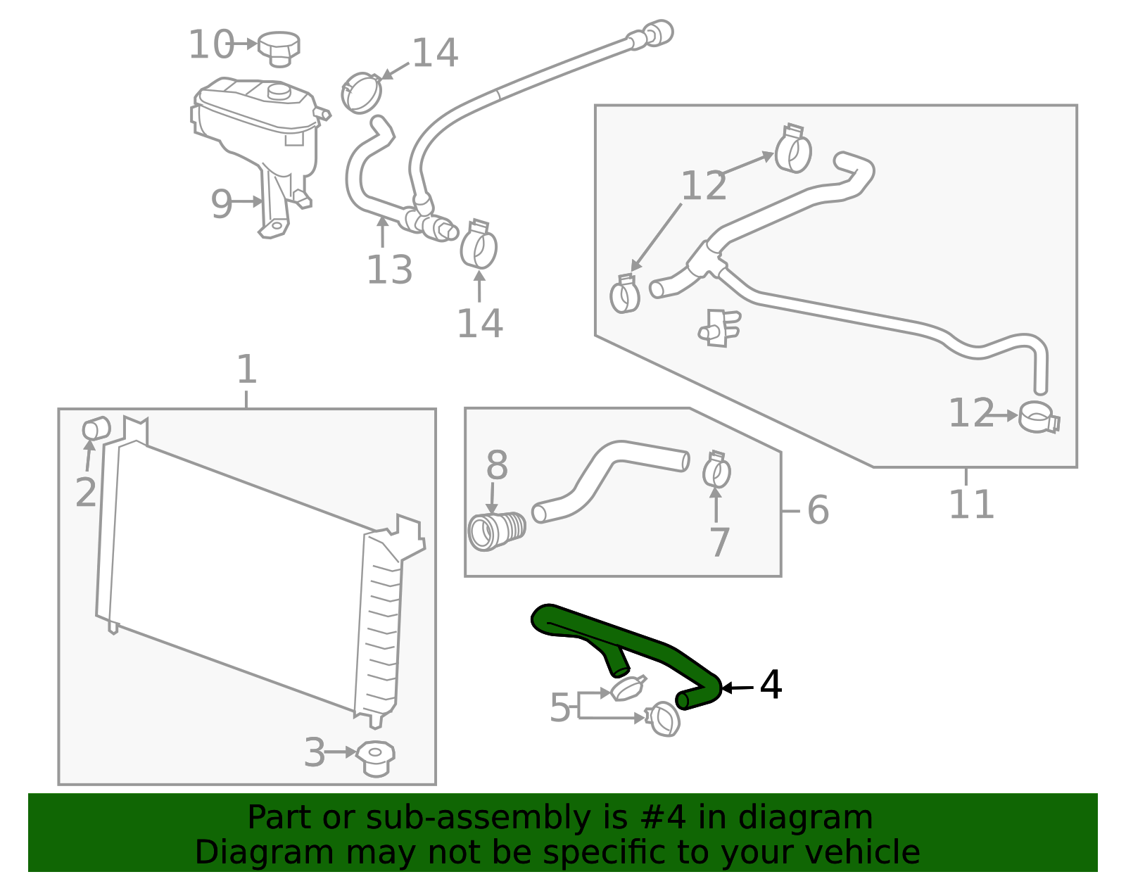 23436395 - Radiator Inlet Hose 2015-2019 GM | GM Parts Center