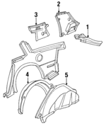 10120784 - Body: Inner Panel for Buick: Century | Oldsmobile: Cutlass Ciera | Pontiac: 6000 Image