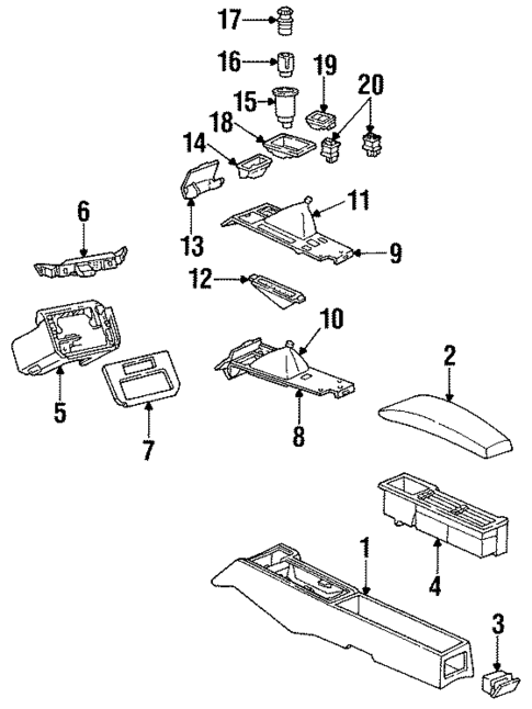 Floor Console for 1990 Pontiac Firebird #0