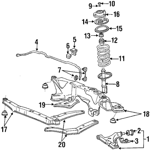 Suspension Components for 1994 Mitsubishi Eclipse #0
