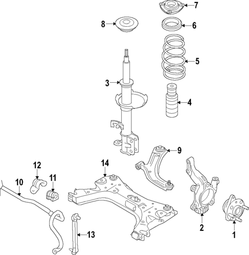 Suspension Components for 2009 Nissan Versa #1