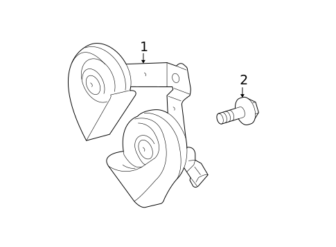 Horn for 2010 Ford F-350 Super Duty #0