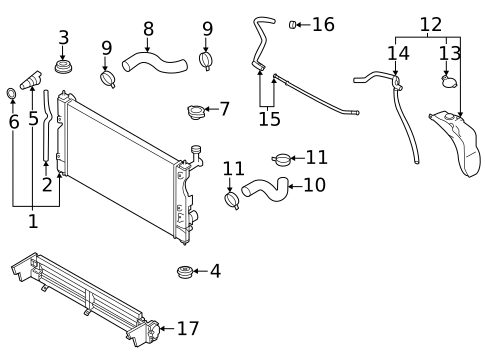 Radiator & Components for 2021 Subaru Crosstrek #1