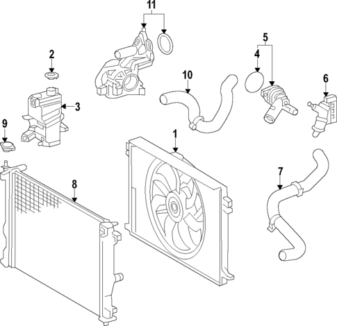 Radiator & Components for 2024 Lexus RX450h+ #2
