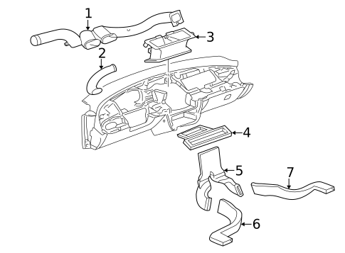 Ducts for 1998 Chevrolet Cavalier #0