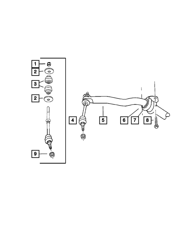 52013406AA - Front Suspension &amp; Drive: Stabilizer Bar Bushing for Mopar Image