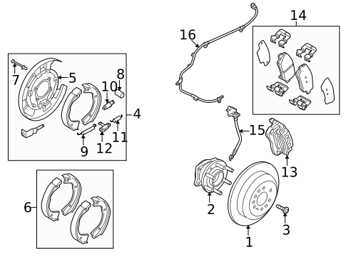 Rear Brakes for 2009 Kia Borrego #0