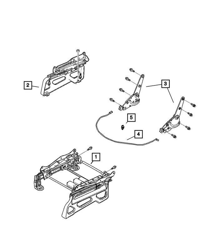 « 5175676AA – Interior Trim : Dispositif D`inclinaison Cable, Côté Passager pour Mopar Image »