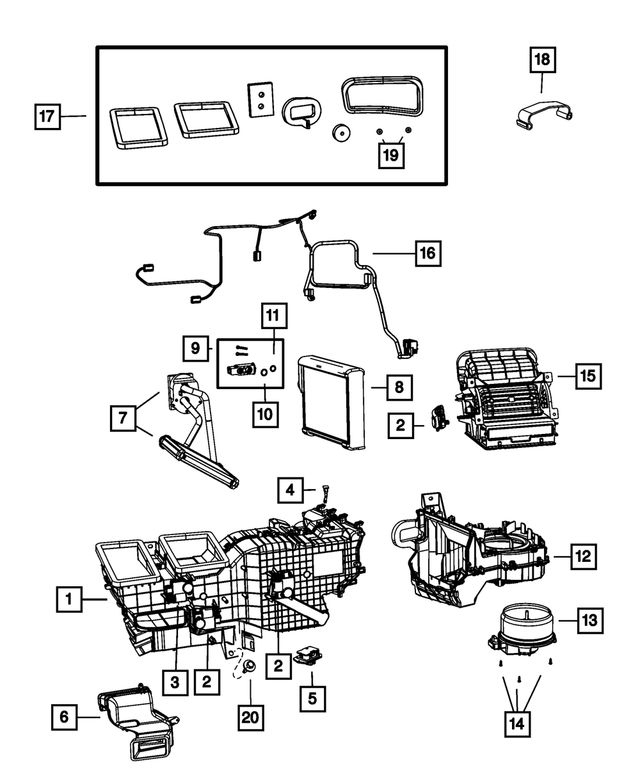 68048902AC - Air Conditioners and Heaters: A/c And Heater Actuator for Mopar Image