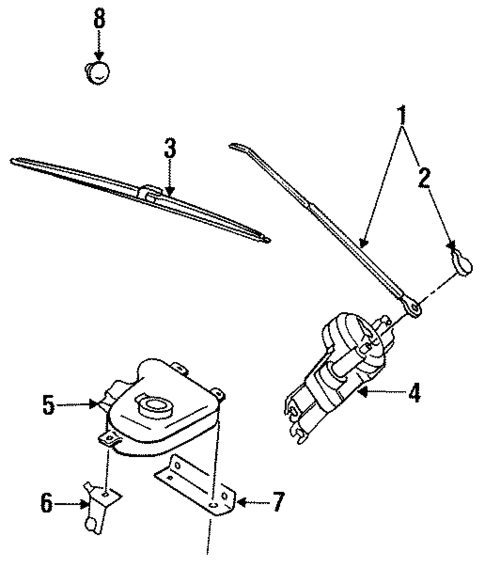 Wiper Components for 1987 Nissan Maxima #1