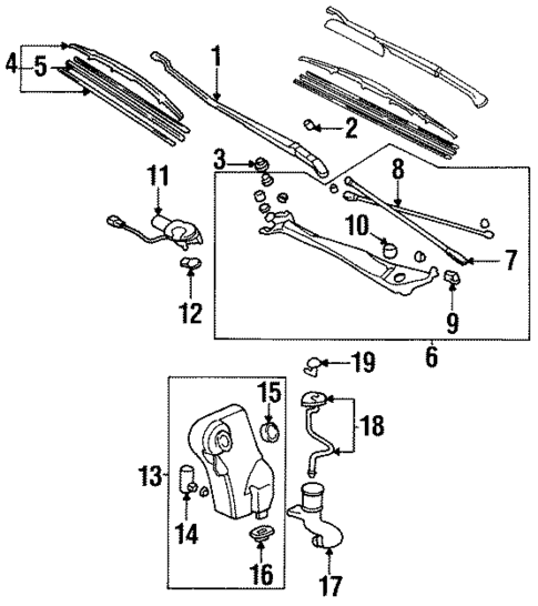 Wiper & Washer Components for 1992 Acura Vigor #0