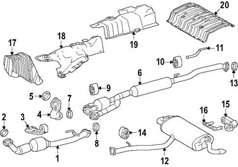 Exhaust Components for 2025 Lexus TX550h+ #0