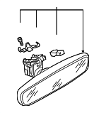 3G0857511AM9B9 - Body: Mirror Inside for Volkswagen: Atlas, Atlas Cross Sport, e-Golf, Golf, Golf Alltrack, Golf R, Golf SportWagen, GTI, Jetta, Passat, Taos, Tiguan Image