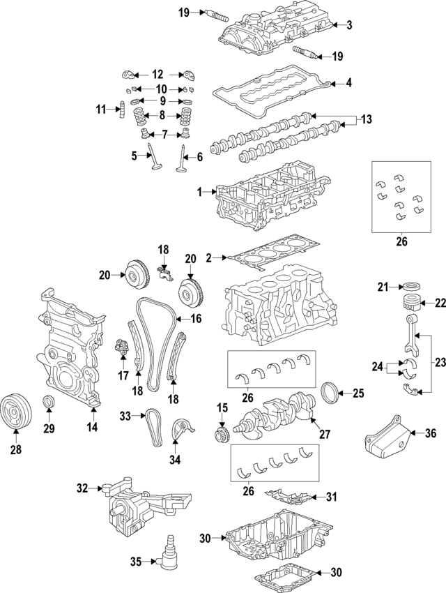 25204450 - Engine: Main Bearings for GM Image