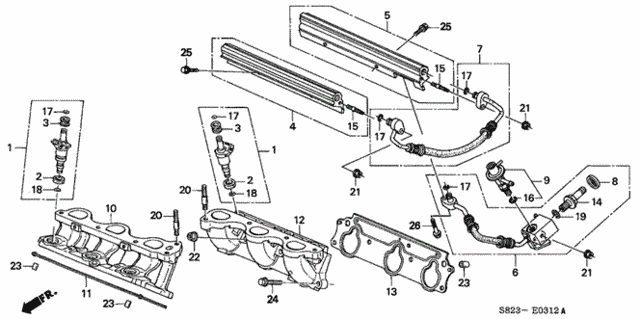 Fuel Injector (3) for 2001 Honda Accord #0