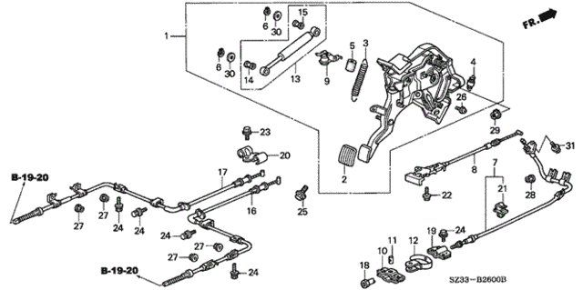 Parking Brake for 1998 Acura RL #0