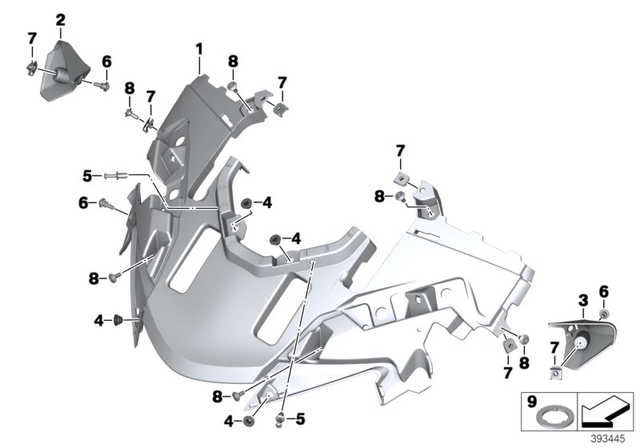 46638548491 - Frame and Mounting Parts: Trim Cover Upper Section -  for BMW-Motorrad Image