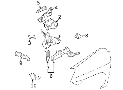 Structural Components & Rails for 2007 Suzuki Aerio #0