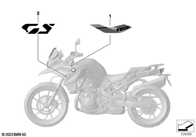51145A82E97 - : Decor Radiator Cowl Left - Style for BMW-Motorrad Image