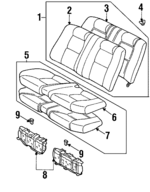 7107724230A1 - Body: Seat Back Cover for Lexus: SC300, SC400 Image