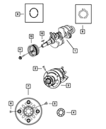 68002690AA - 2.4L Turbo Gas; Engine: Engine Crankshaft Package for Mopar Image