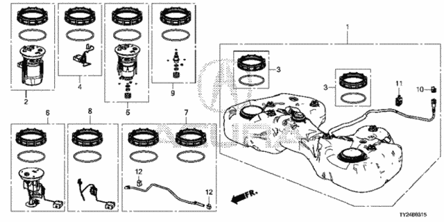 Fuel Tank (4WD) for 2017 Acura RLX #0