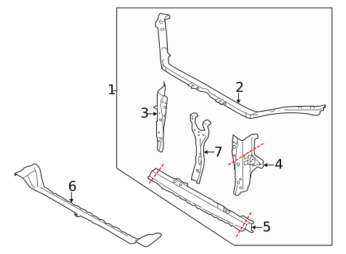 Front Radiator Support Assembly For Subaru Impreza 2012-2016 & Crosstrek 2013-2017