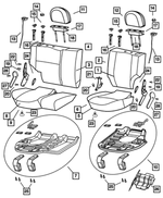 WK391T5AA - Interior Trim: Rear Seat Back Cover for Mopar Image
