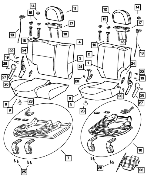 Rear Seats and Attaching Parts for 2002 Jeep Grand Cherokee #1
