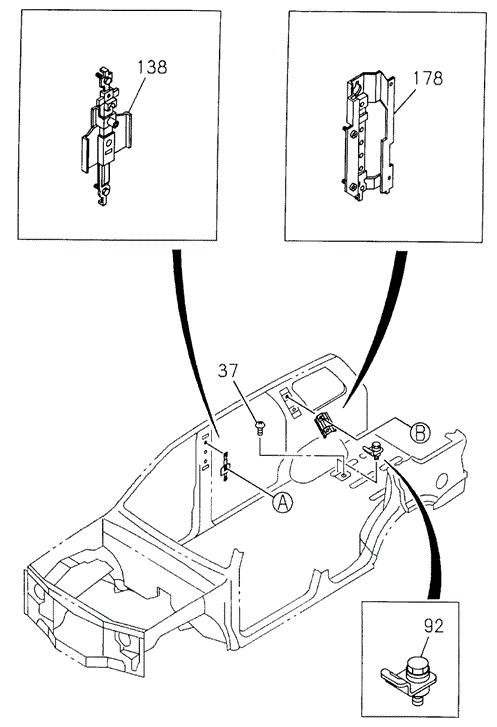 Seat Belt (Anchor) for 2000 Honda Passport #0