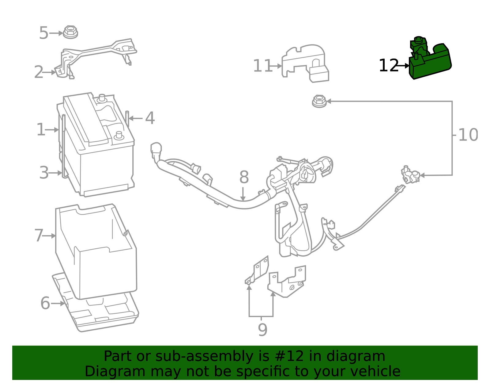 2019-2025 Subaru Battery Current Sensor 29182AA11A | Subaru Online 