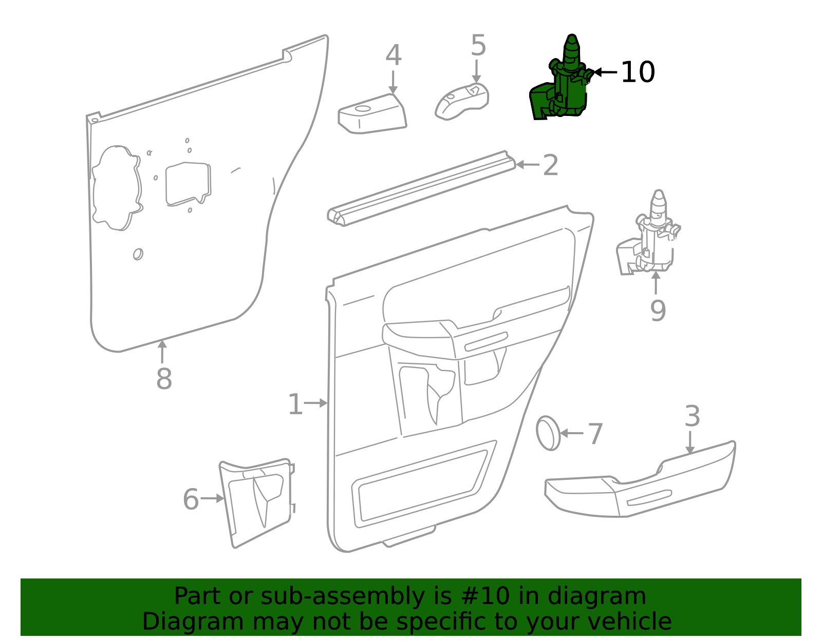 2002-2003 Ford 2002-2003 Ford Explorer Right Passenger Door Ajar