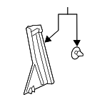 72940TRTA02ZA - : 2018-2020 Honda Clarity - Garnish R Rear Door Quarter (Inner) *NH900L* (Deep Black) for Honda: Clarity Image