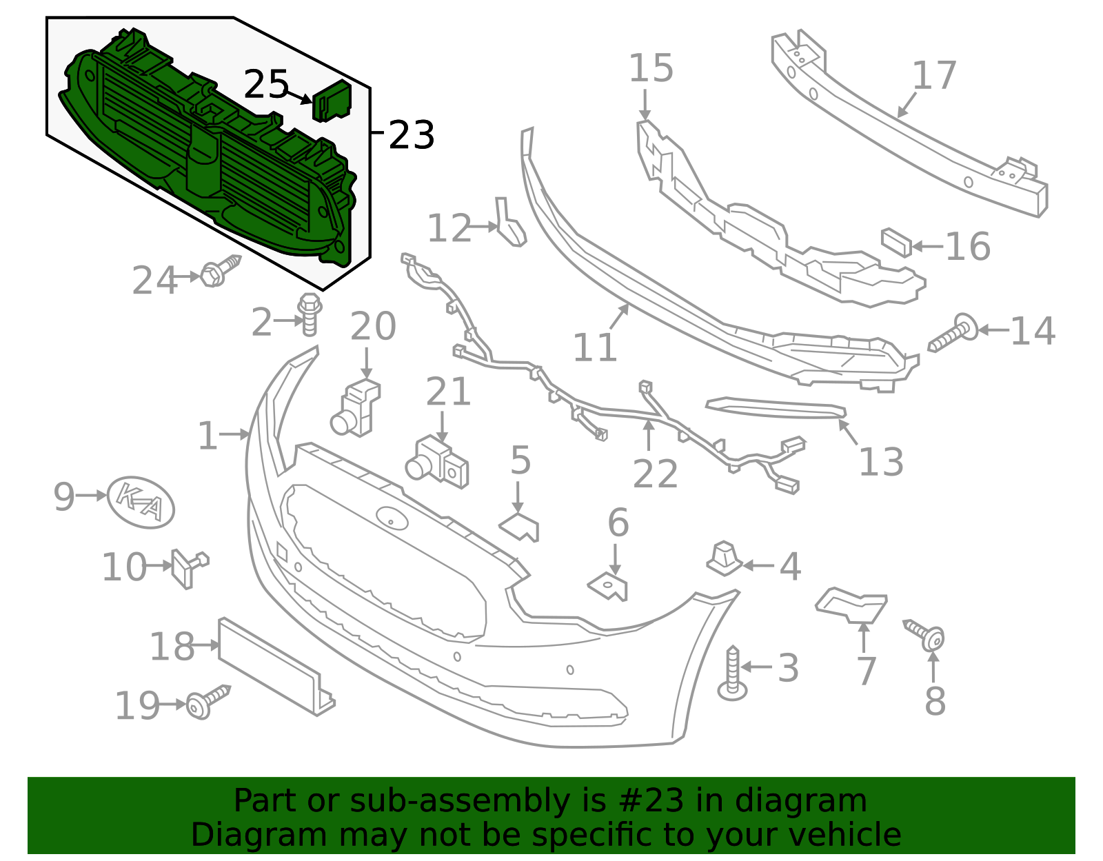 86950 86950-3T500 - Shutter Assembly 2016-2017 Kia K900 | Kia.Parts Store
