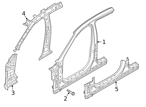 Center Pillar & Rocker for 2019 Genesis G90 #0