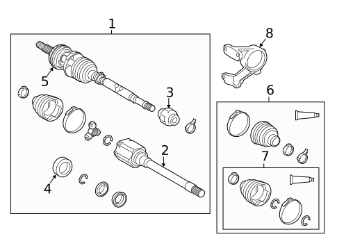 Drive Axles for 2010 Toyota Highlander #2